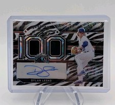 Dylan Lesko 2022 Leaf Metal Baseball #T-DL1 Zebra Top 100 Auto #d 1/1 Padres