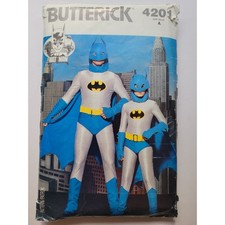 Butterick 4201 Sewing Pattern Teen or Adult Men's Batman Costume Chest 30- 44"