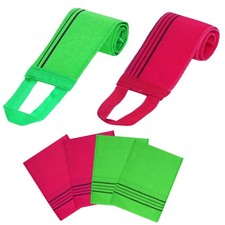 Korean Exfoliating Mitts Washcloth Set - 6 Pieces for Deep Clean Shower