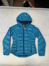 Lole Womens Size S Blue Long Sleeve Full Zip Down Hoodie Jacket