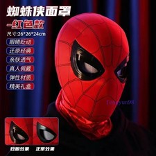 Spider-Man Head Mask Movable Eyes Cosplay Costume Breathable Halloween Prop Gift