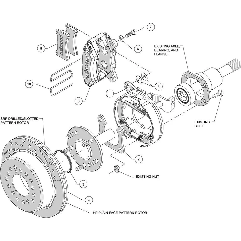 Wilwood 140-11403 FDLI LP Rear Brake Kit, Small Fits Ford 2.50 Off Foto 3 de 4