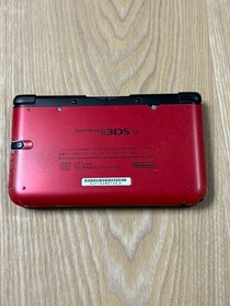Very Good Nintendo 3DS LL XL Red Black Console + Stylus + 4GB SD