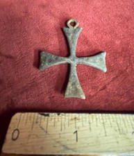 medieval C15/16th ? pilgrim of christian cross pendant detector find France