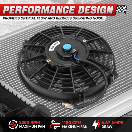 2-ROW ALUMINUM RADIATOR+2X 9" FAN KIT FOR JDM 90-97 MAZDA MIATA MX5 NA B6ZE - Picture 5 of 7