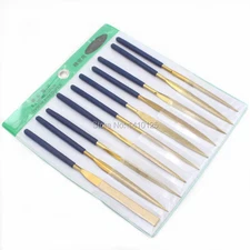 10Pcs 7" inch 180MM x 5MM Diamond Coated Needle File Set Titanium Jewelry Repair