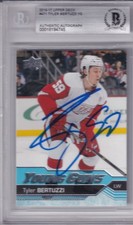 BECKETT 2016-17 UPPER DECK TYLER BERTUZZI SIGNED YOUNG GUNS UD ROOKIE CARD 94745