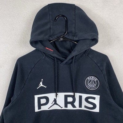 Nike Air Jordan Paris Saint-Germain PSG Hoodie Sweatshirt Men s M Black Soccer