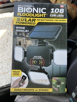 Bell+Howell Bionic Floodlight with Motion Sensing - Solar Outdoor Lights 108 ...