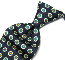 POLO by RALPH LAUREN NECKTIE. MULTICOLOR FLOWERS ON COBALT BLUE BACKGROUND