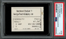 SERENITY / 2005 Movie Ticket Stub "Opening Night" Nathan Fillion cult film PSA 3