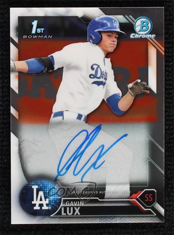 2016 Bowman Draft Chrome Draft Pick Auto Gavin Lux #CDA-GL Auto 03j5