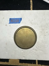 (N268) Antique French Mantel Clock Brass Back Door 3.75"