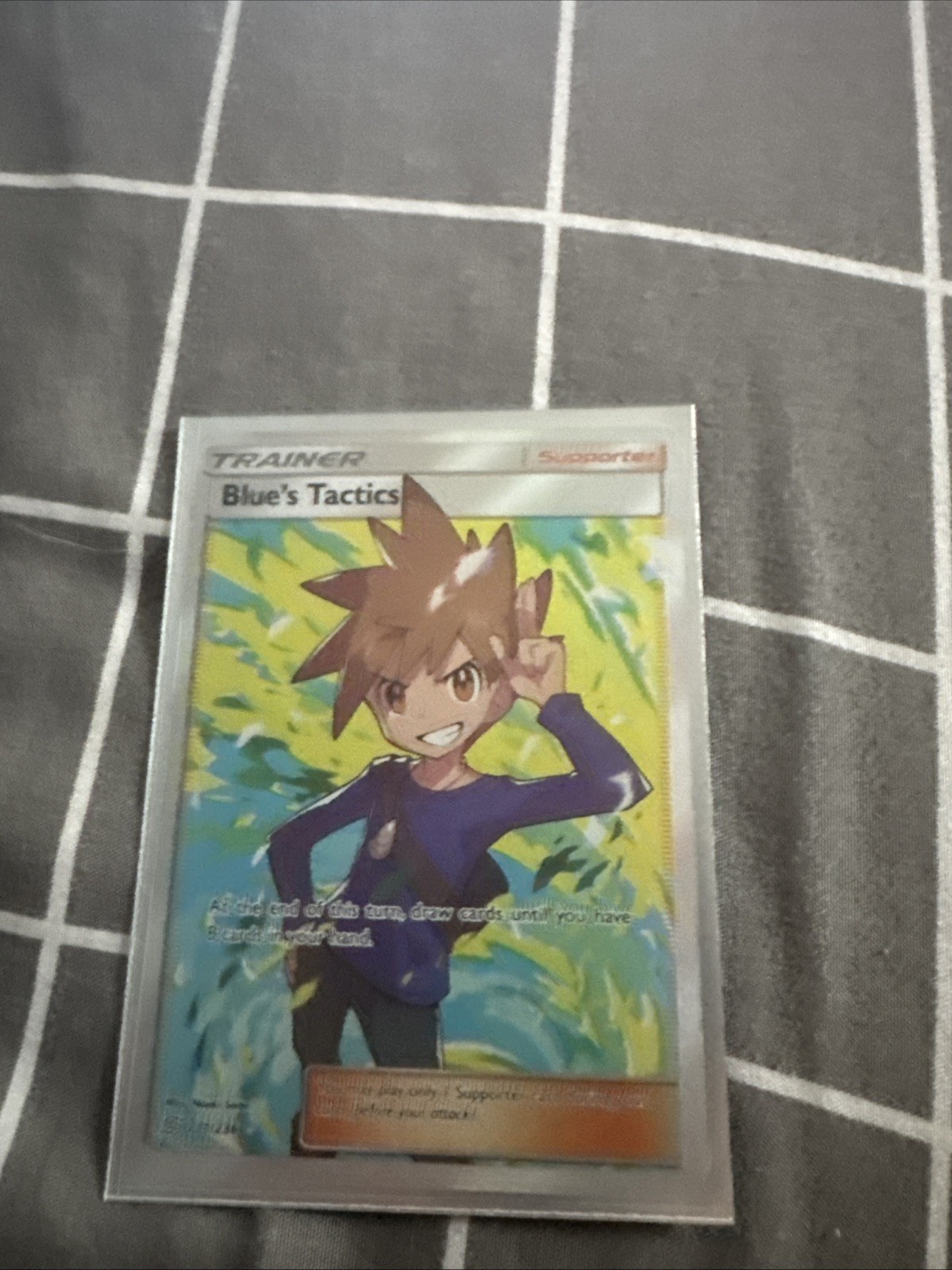 Pokemon Trainer Card Blue's Tactics Holofoil Promo