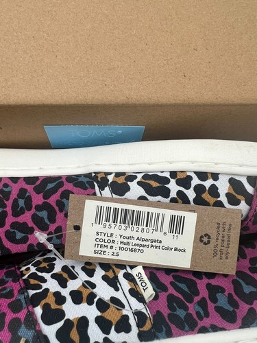 Toms Argentina Youth Alpargata - Multi Leopard Print Color Block - Youth 2 - Picture 4 of 6