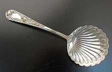 Kirk & Son Sterling ROSE Large Fluted Berry Serving Spoon