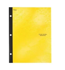 Five Star Active Pocket Portfolio - Yellow, Bitmap Design, 12-1/2 in x 9-1/2 in
