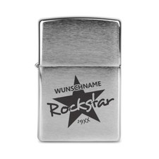 Zippo Zapalniczka sztormowa Chrom Szczotkowany Prezent Grawer Indywidualny - Rockstar