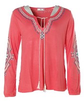 Ajc Damen Tunika Langarm Shirt (36/38, Rot) J2151