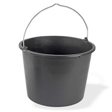 10x Baueimer schwarz 5-20 Mörteleimer Zementeimer Kunststoffeimer Eimer 10 Stück