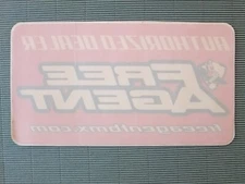 Free Agent Authorized Dealer Bicycle Reverse Sticker/Decal, 12" X 6.5"