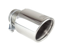 Auspuffblende Endrohr 100mm rund Absorber 40-60mm Anschluß für Dacia Mitsubishi