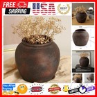 Chic Oval Antique Crackle Vase for Rustic Home Decor - Waterproof & Stylish
