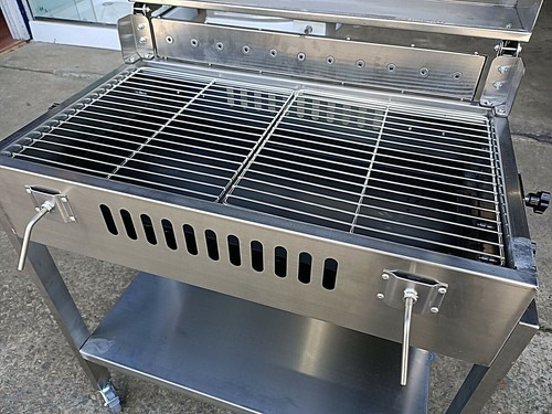NEW STAINLESS STEEL CYPRUS BBQ SOUVLA SPIT ROTISSERIE With HOOD - Picture 6 of 8