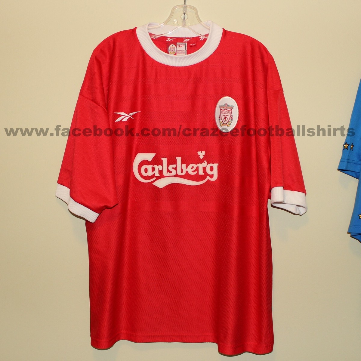 mint Liverpool FC 1998-2000 home shirt Reebok XL 44/46