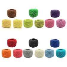 JubileeYarn Craft Jute Twine String, 675 Ft per Pack, 2mm Thick, 3 Color Variety