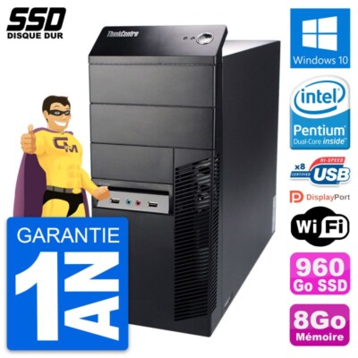 PC Tour Lenovo ThinkCentre M91p Intel G630 RAM 8Go SSD 960Go Windows 10 Wifi