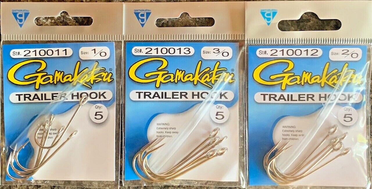 2 Packs Gamakatsu Hook Trailer Spinnerbait Buzzbait Nickel 5pk 10