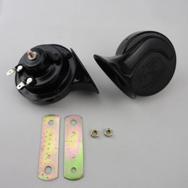 US 2PCS Loud Dual-tone Snail Universal Electric Horn 12V 110 dB Car Truck Auto - Image 2 of 4