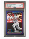 Mike Trout 2024 Topps Chrome Purple Refractor /250 Angels PSA 10 POP 1