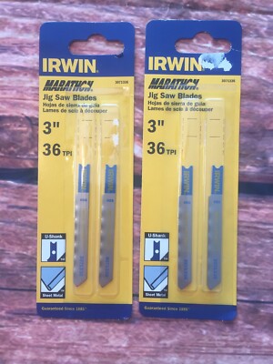 Irwin Marathon 3  36 TPI Jigsaw Blades Set Of 2  Includes 4