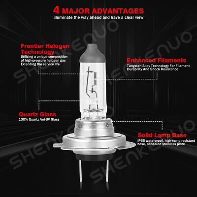 H11 halogen Headlight Bright Bulbs Conversion Kit 3400K White LOW BEAM H11 halogen Headlight Bright Bulbs Conversion Kit 3400K White LOW BEAM
