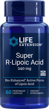 SUPER R-LIPOIC ACID ANTI-AGING  LIVER HEALTH 240 mg 60 Vege Caps LIFE EXTENSION