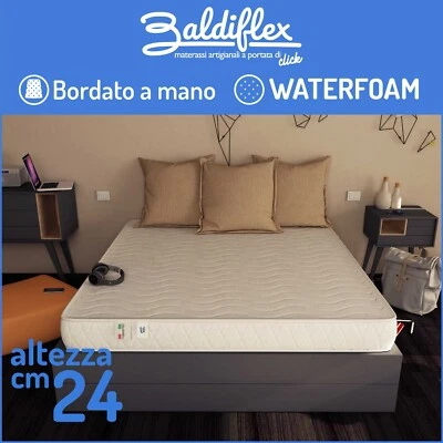 BALDIFLEX MATERASSO REAL BEST 24 CM POLIURETANO WATERFOAM ORTOPEDICO ANTIACARO ANALLERGICO