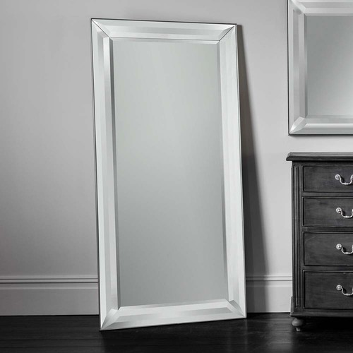 Mirror Large Full Length Art Deco Glass Frame Leaner Wall Mirror 165cm x 78cm - Picture 5 of 9