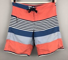 Patagonia Board Shorts SZ 34 Striped Multicolor FADED Swim Surf Beach Zip Pocket