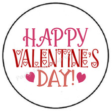 HAPPY VALENTINES DAY ENVELOPE SEALS LABELS STICKERS PARTY FAVORS