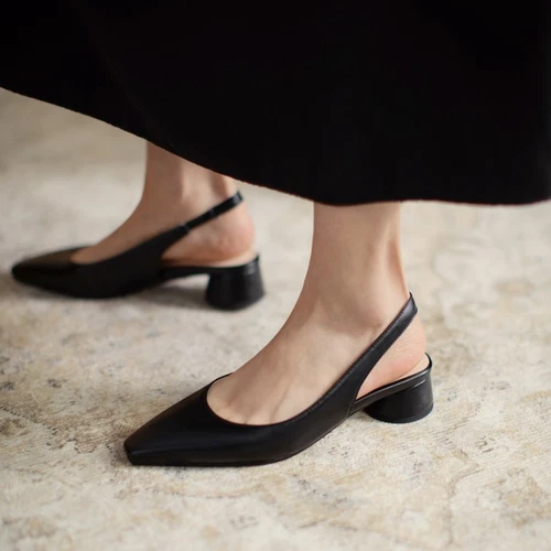 Zapatos de salón con cordones cubanos de tacón bajo talla grande 34-48 para mujer sin cordones punta cuadrada - Imagen 10 de 15