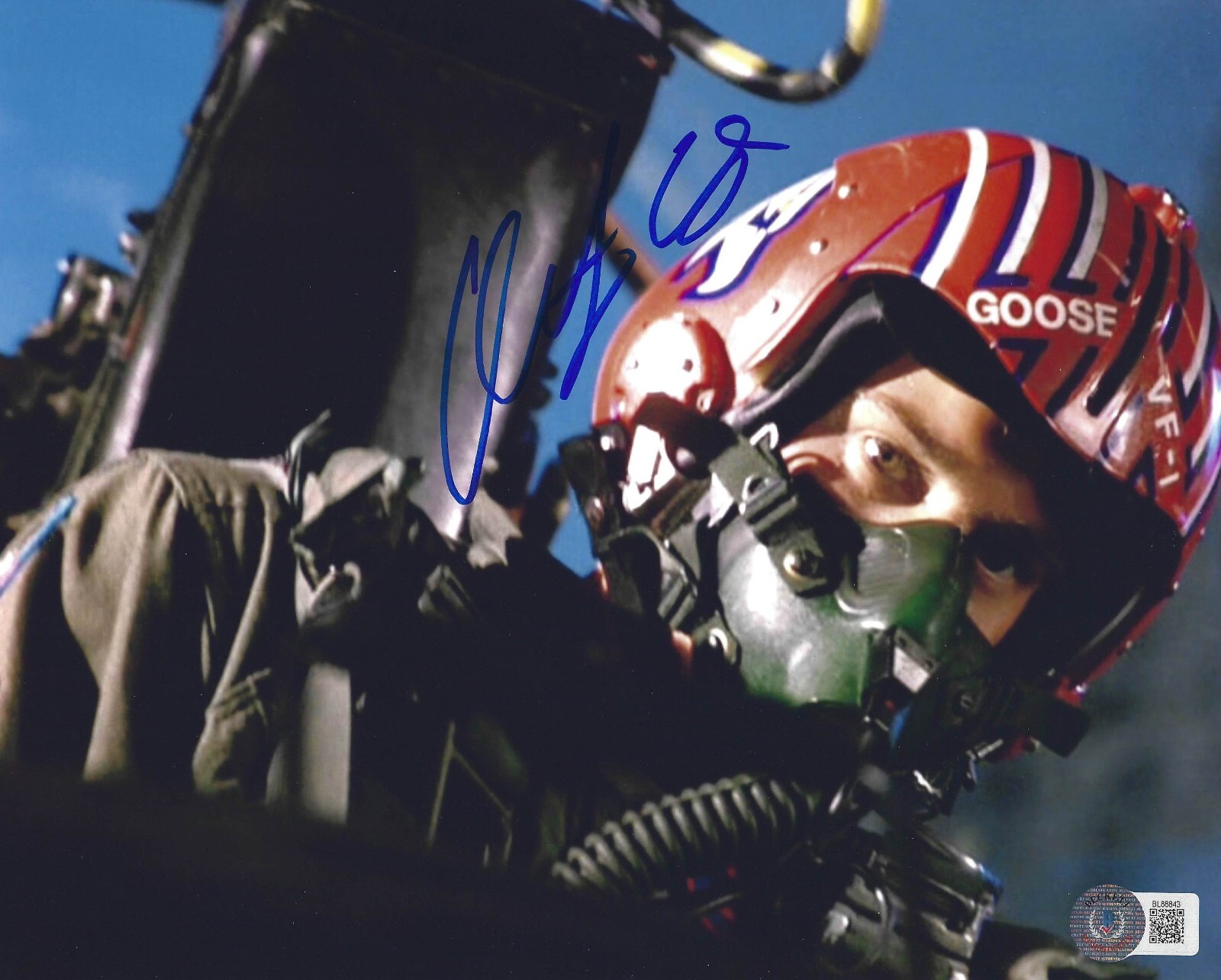 Anthony Edwards Autographed Signed 8x10 Photo Goose Top Gun Beckett 