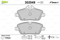 Valeo 302049 Bremsbelagsatz, Scheibenbremse FüR Bmw Mini