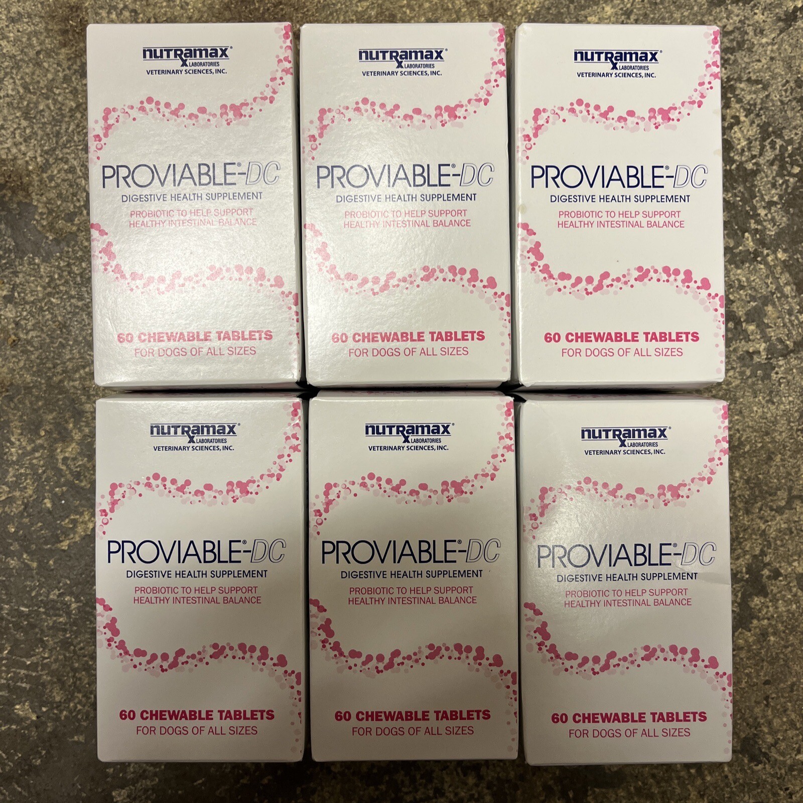 (6) Nutramax ProviableDC Digestive Health Supplement For Dogs 60 Tabs