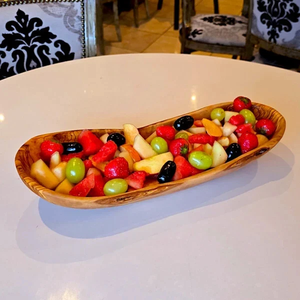 Rustic Olive Wood Serving Dish for Appetizers