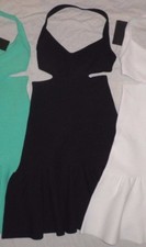 NEW $138 GUESS Mirage Cut-Out Bandage DRESS Black XS Extra Small NWT - Last One