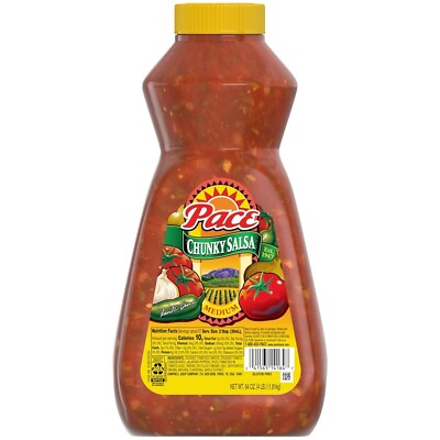 Pace Salsa, Chunky Medium Salsa, Perfect For Taco Night, 64 oz Bottle
