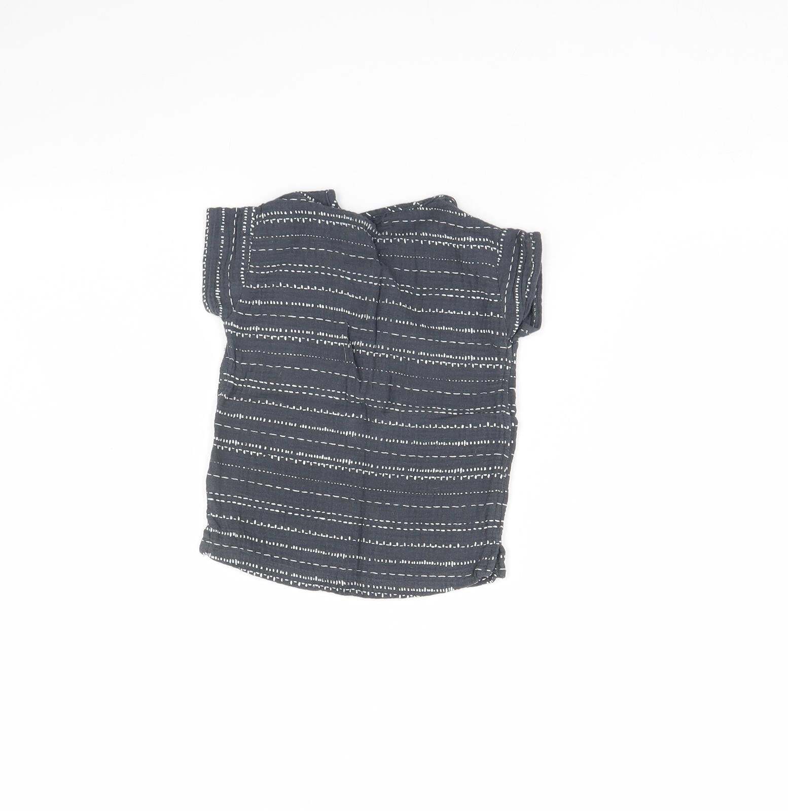 George Baby Grey Cotton Blend Blouse Size 9-12 Months image 2