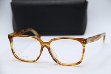 NEW CELINE CL 50020F 056 BROWN HORN AUTHENTIC FRAMES EYEGLASSES 55-14